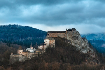 Fototapeta na wymiar Medieval landscape and Orava Castle in Slovakia
