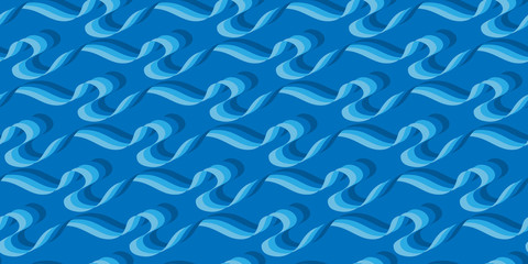 Ribbons, stripes. Seamless pattern. Vector illustration.