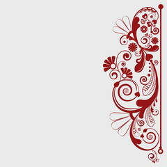 vector vintage floral  background with decorative flowers for design