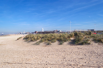 Scheveningen Beach at sunny day