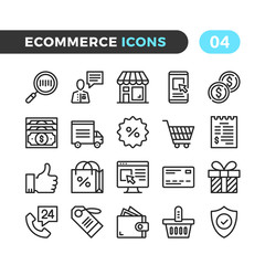 Ecommerce line icons. Outline symbols collection. Premium quality. Pixel perfect. Vector thin line icons set