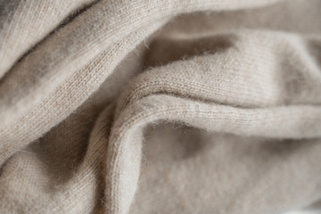 folds of beige wool
