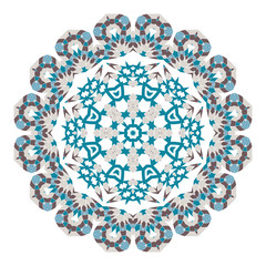 Mandala. Ethnicity round ornament. Ethnic style. Elements for invitation cards, brochures, covers. Oriental circular pattern. Arabic, Islamic, moroccan, asian, indian native african motifs.