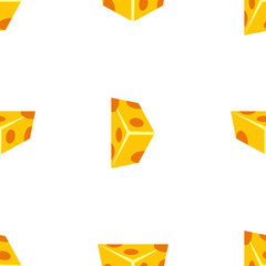 Cheese cartoon vector seamless pattern