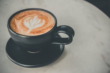 hot coffee on the table in thailand