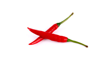 Red chili pepper isolated on a white background