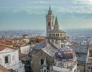 Fototapeta na wymiar Bergamo skyline, Italy
