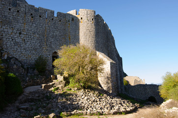 Fototapeta na wymiar Katharer Burg Peyrepertuse im Aude in Frankreich