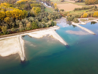 Niedrig Wasser - Rhein bei Maximiliansau