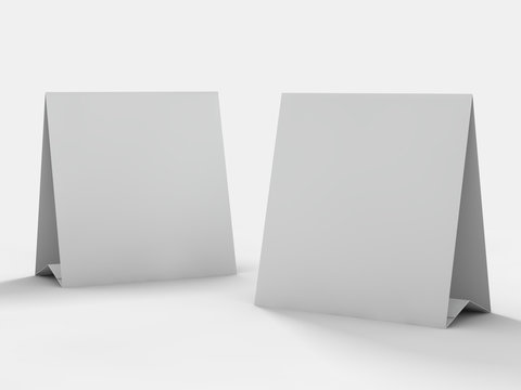 Mock up menu frame on table. 3D