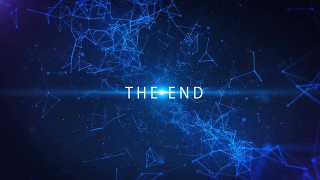 The End Screen - Abstract Motion Background. 4K Video