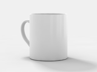 Mug Mockup standing on the surface. 3D