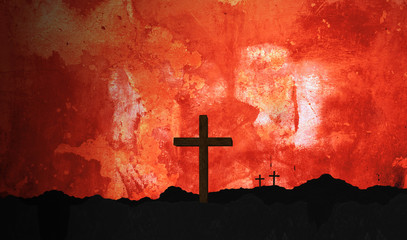 Religious Crucifix Sunset