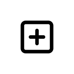 Plus Square vector icon isolated on background. Trendy sweet symbol. Pixel perfect. illustration EPS 10.