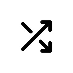 Shuffle vector icon isolated on background. Trendy sweet symbol. Pixel perfect. illustration EPS 10.