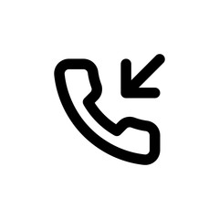 Phone incoming vector icon isolated on background. Trendy sweet symbol. Pixel perfect. illustration EPS 10.