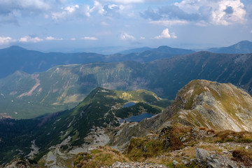 Naklejka na ściany i meble mountain panorama from top of Banikov peak in Slovakian Tatra mountains
