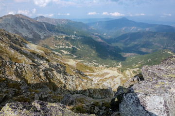 Fototapeta premium panorama górska ze szczytu Banikov w słowackich Tatrach