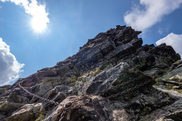 mountain panorama from top of Banikov peak in Slovakian Tatra mountains