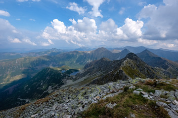 Obraz premium mountain panorama from top of Banikov peak in Slovakian Tatra mountains