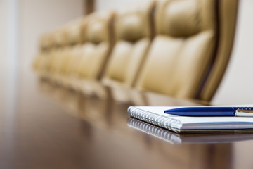 notepad on a table
