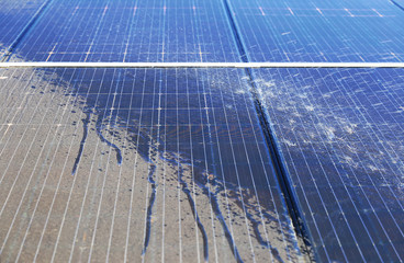 Photovoltaic cleaning, before and after