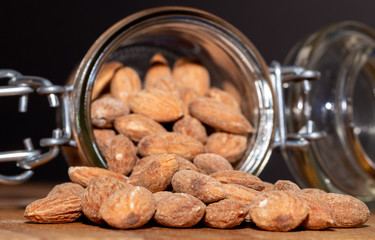 Almond. Food. Nuts. Jar