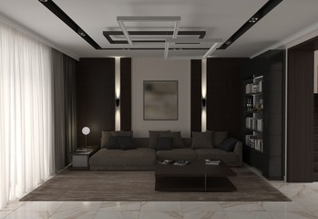 interior visualization, 3D illustration