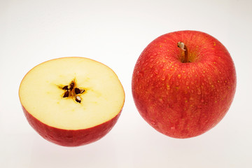 リンゴ　白抜き　早生ふじ　青森県産