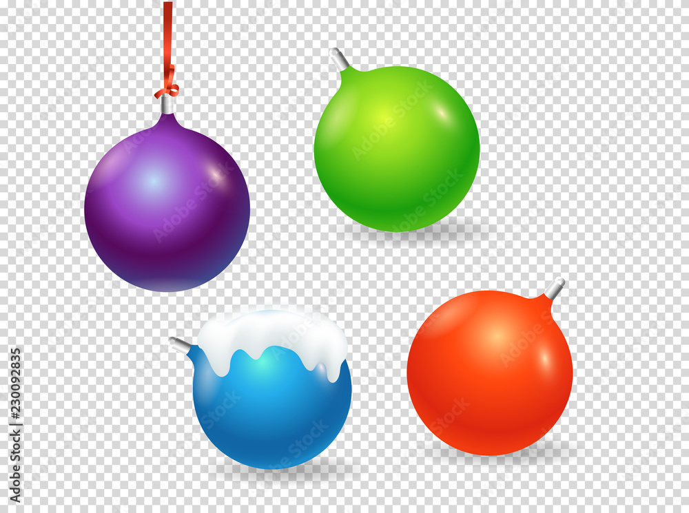 Aufkleber christmas baubles vector clipart. vector objects isolated on transparent background