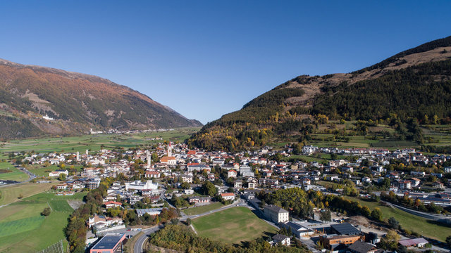City of Malles, Venosta valley in South Tyrol
