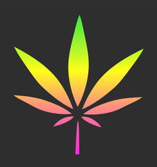 Fototapeta premium Cannabis Sign. Vector Leaf.
