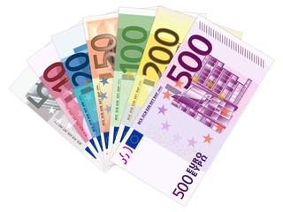 euro banknotes - obrazy, fototapety, plakaty