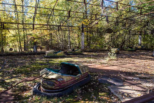 Abandoned rust attraction in Chornobyl Zone