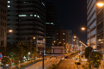 Fototapeta na wymiar 新大阪　夜の都市景観