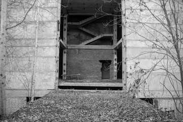 half destroyed capital administrative building