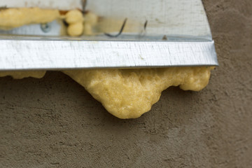  installing window sill on foam