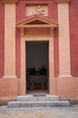 Palermo, Italy - September 06, 2018 : View of the Calidarium of Palermo Botanical Gardens