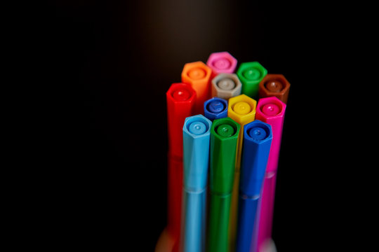 knallig bunte Filzstifte