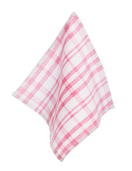Kitchen cotton napkin of pink color, isolated