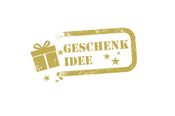 Goldener Geschenkidee Stempel