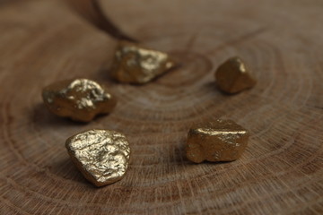 Golden stones decor for art