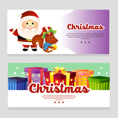 colorful halloween theme banner with present box