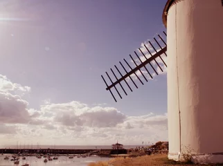 Fototapete Mühlen mühle von jard-sur-mer in der vendée, am meer