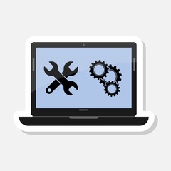 Laptop Repair Logo, Laptop Repair sticker