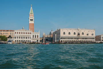 Fototapeta na wymiar View of St Mark Square from the Grand Canal