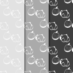 Tropical fruit longan seamless pattern