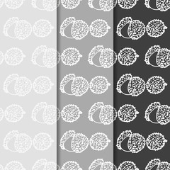 Lychee tropical fruits seamless pattern