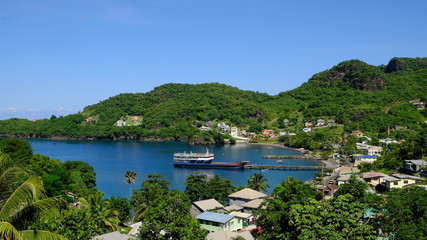 Fototapeta na wymiar Layou village, St. Vincent & Grenadines