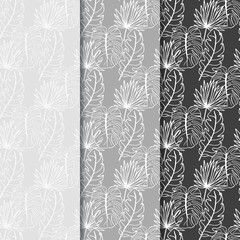 seamless floral pattern tropical palm leaves